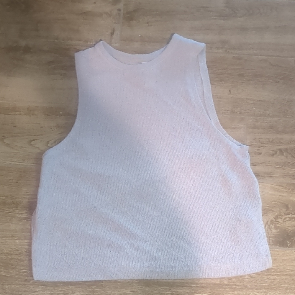 Soft Light Pink Knit Tank Top